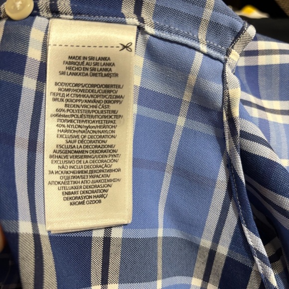 Polo Ralph Lauren Shirt Men’s Blue White Plaid Classic Fit Long Sleeve size M - Picture 7 of 7